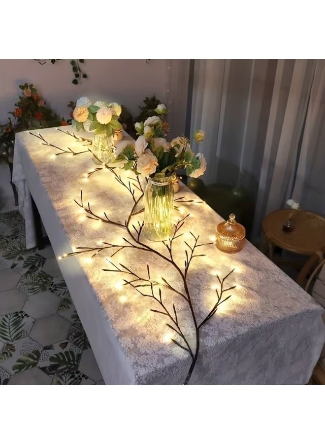Bincoo Branch Vine Wall Sconce, 144 LED Starlight Atmosphere Lamp, USB Charging, Remote Control Version, Freely Bendable Decorative Lighting For Bedroom, Living Room, Hallway - Image 4